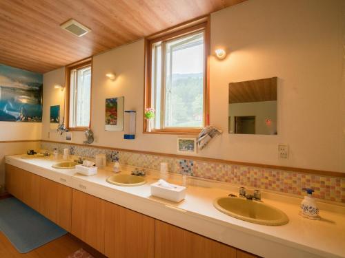 Guesthouse Hoshizora no Akari tesisinde bir banyo