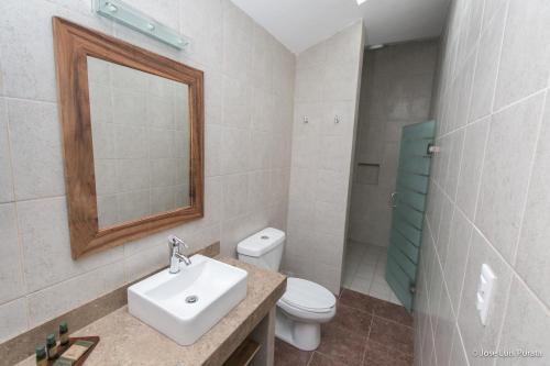 Ванная комната в Hotel Casa Ortiz