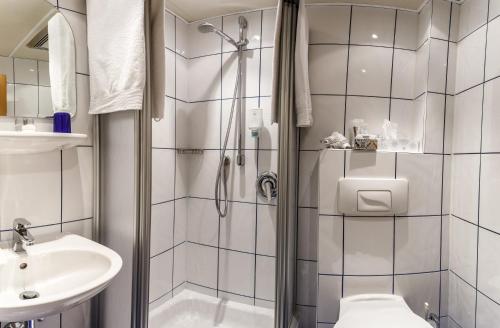 Koupelna v ubytování Hotel Rheingold