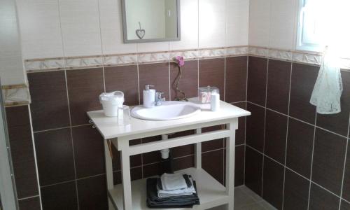 Ένα μπάνιο στο Chambre d'hotes Le Hamel