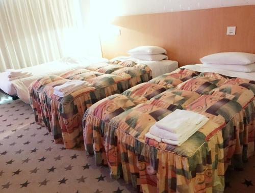 a hotel room with two beds in a room at Hotel Seagull Tenpozan Osaka in Osaka