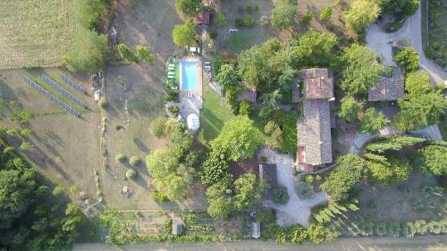 an overhead view of a park with trees at Villa Marina in Bosco
