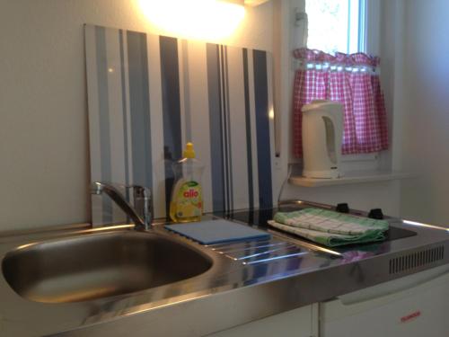 a kitchen with a sink and a counter top at Petite Bellevue II in Baden-Baden