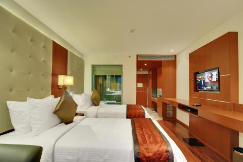 Cama o camas de una habitación en Comfort Inn Insys