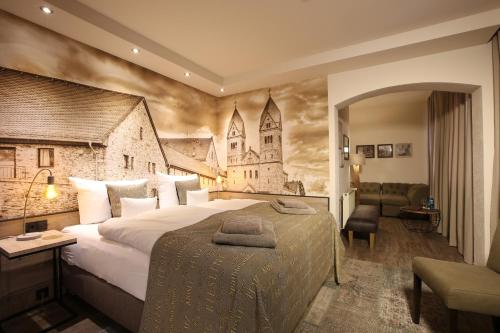 Ένα ή περισσότερα κρεβάτια σε δωμάτιο στο Nägler´s Fine Lounge Hotel
