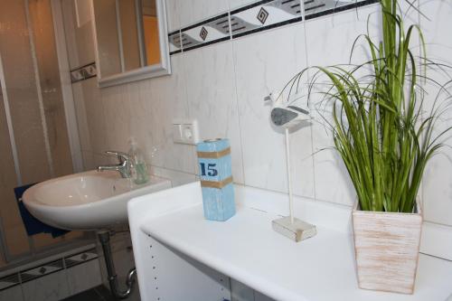 Koupelna v ubytování Ferienwohnung Wrangelstrasse 21a