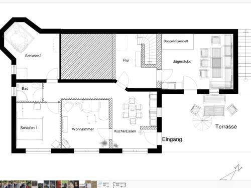 a floor plan of a house at FEWO Jäger in Willingen