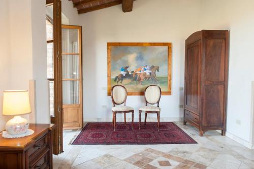 Ruang duduk di Agriturismo Podernuovo