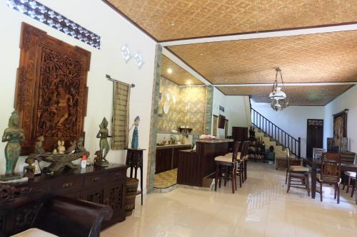 Χώρος καθιστικού στο Rumah Kelinci