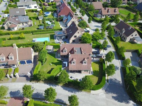 arial view of a house in a suburb at B&B Colombe Blanche in Knokke-Heist