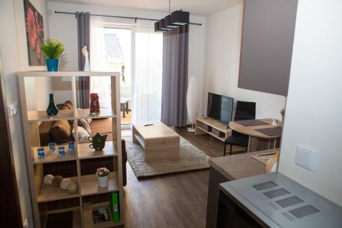 TV a/nebo společenská místnost v ubytování Apartmány u sv. Kryštofa