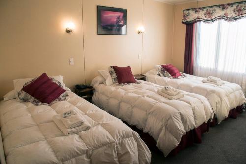 Säng eller sängar i ett rum på Hotel Glaciares