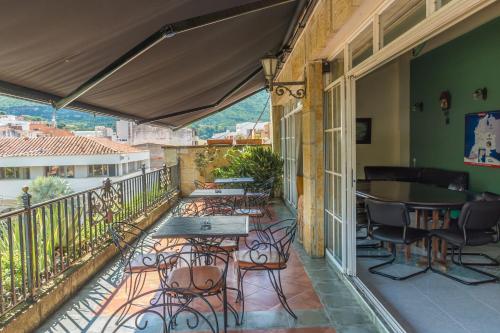 A balcony or terrace at Sam'S VIP Hostel San Gil
