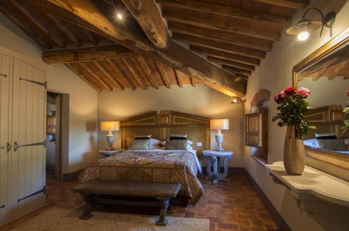 Tempat tidur dalam kamar di Il Verreno