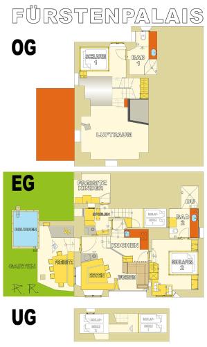 a floor plan of a house at Turm zu Schloss Schedling in Trostberg an der Alz