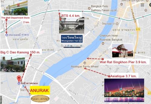 mapa miasta Amsterdam w obiekcie Anurak Guesthouse w mieście Bangkok