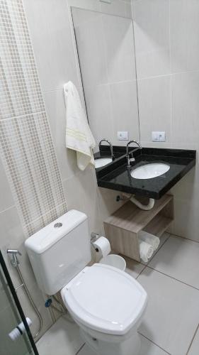 Koupelna v ubytování Hotel Premium Flat Ourinhos