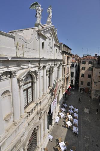 an overhead view of a building in a city at Al Theatro Palace in Venice