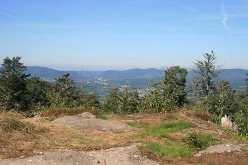 a dirt trail on a hill with trees in the background at Village Vacances Cap France La Bolle in Saint Die