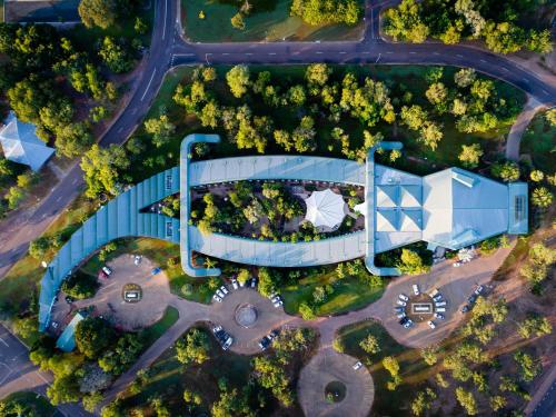 an overhead view of a round building with a circus at Mercure Kakadu Crocodile in Jabiru