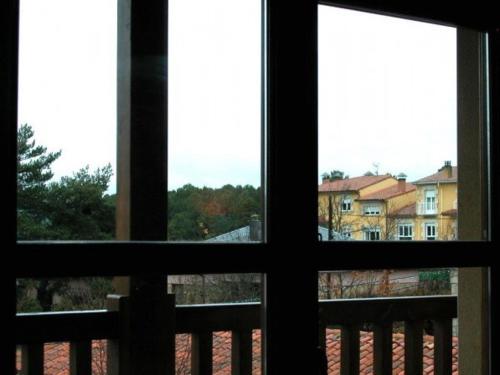 a view out of a window of a building at La Casona de Navaleno in Navaleno