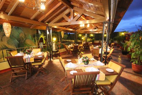 ห้องอาหารหรือที่รับประทานอาหารของ Hotel Oaxaca Real