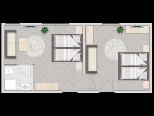 a floor plan of a building with windows at Eggerhof in Mallnitz