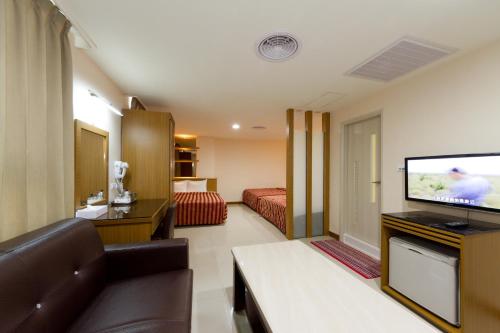 TV a/nebo společenská místnost v ubytování Songshan Hotel