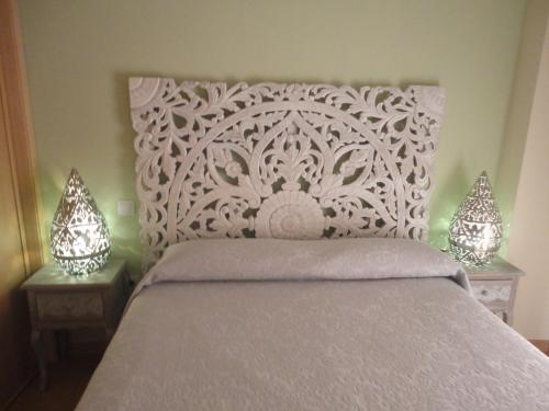 Postel nebo postele na pokoji v ubytování Apartamento Rúa Centro Balcony Calatayud