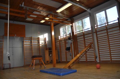 The fitness centre and/or fitness facilities at Gafsele Lappland Hostel