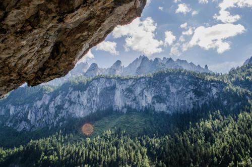 a view of a mountain from a cliff at Alpenhaus Dachstein.Zauber in Abtenau