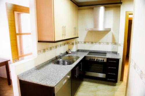 Η κουζίνα ή μικρή κουζίνα στο Apartamentos la Pasarela