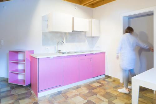 Kuchyň nebo kuchyňský kout v ubytování Residence Vis à Vis