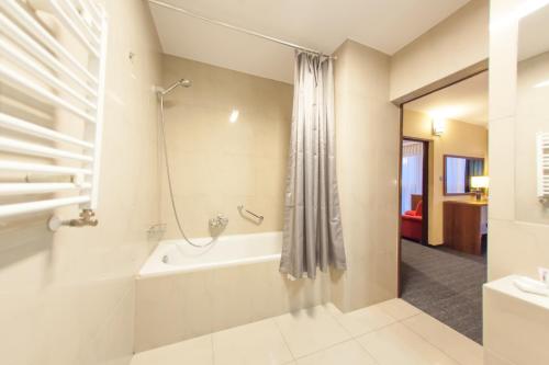 Koupelna v ubytování Hotel Tychy Prime