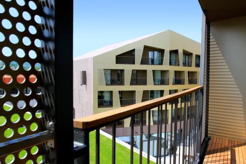 a view from the balcony of a building at Terme Tuhelj Hotel Well in Tuheljske Toplice