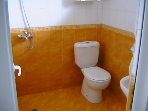 Koupelna v ubytování Rooms for Guests Bakhus