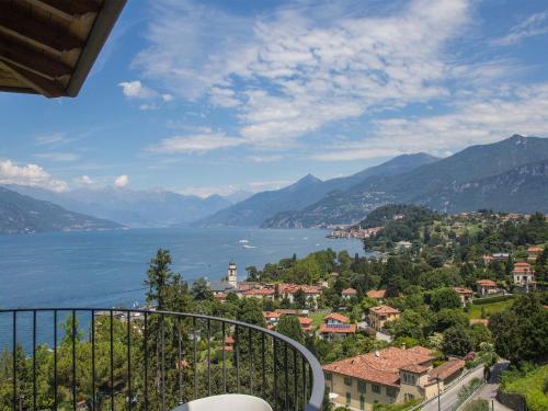 a view from a balcony of a town and a body of water at Borgo Le Terrazze in Bellagio