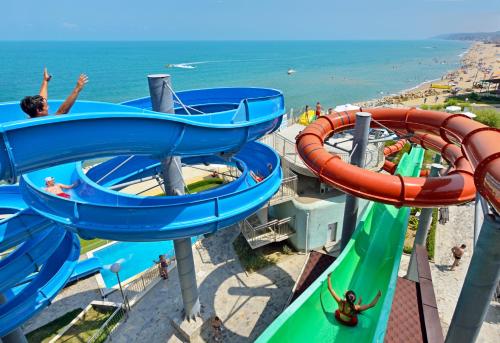 a water slide at a water park at Sol Luna Bay All Inclusive in Obzor