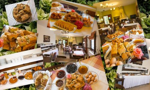 a collage of photos with different types of food at Mirtillo Apartments in Kissós