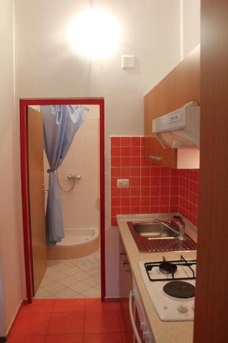 Η κουζίνα ή μικρή κουζίνα στο Apartments Nikolina