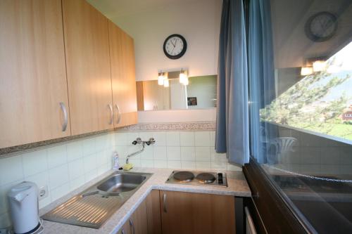Kuchyň nebo kuchyňský kout v ubytování Appartements Domizil