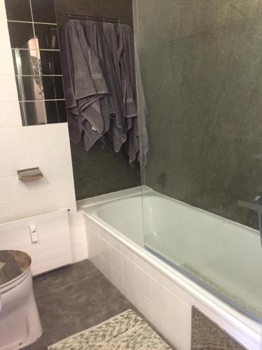 Et badeværelse på Bear Hutte Saalbach near Billa