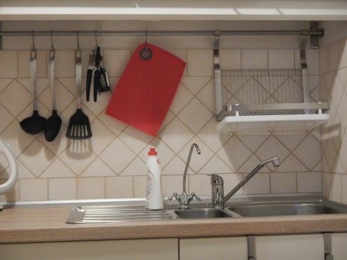 Kjøkken eller kjøkkenkrok på Traugutta apartment