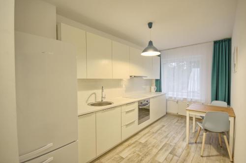 Virtuvė arba virtuvėlė apgyvendinimo įstaigoje Snow Apartment