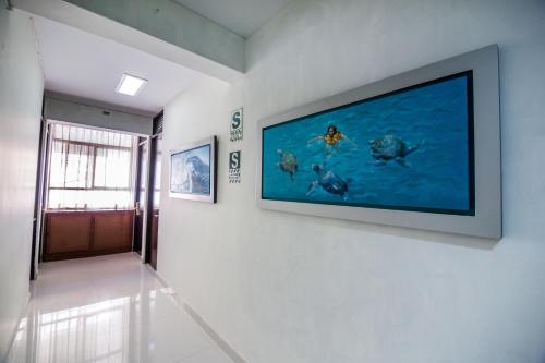 TV a/nebo společenská místnost v ubytování Hotel El Sol