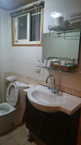 Kylpyhuone majoituspaikassa Xin Cai Homestay