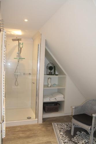 Koupelna v ubytování Appartement Geestblick