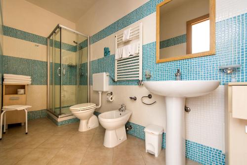 Koupelna v ubytování Notos b&b