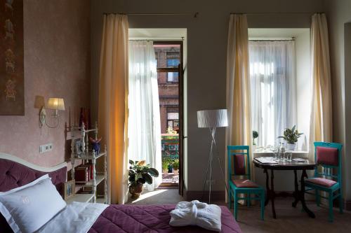Кровать или кровати в номере Hotel 19