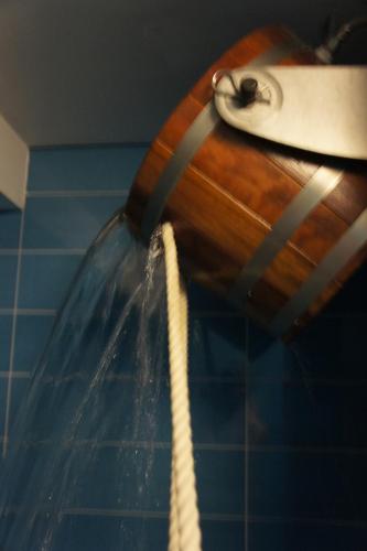 a close up of a rope attached to a surfboard at Arena Guesthouse in Flims